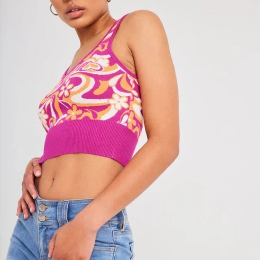 Garage cropped tank top size ladies small